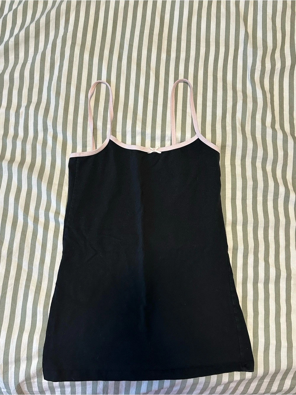 Black Camisole with Pink Trim